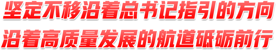 堅(jiān)定不移沿著總書記指引的方向、沿著高質(zhì)量發(fā)展的航道砥礪前行